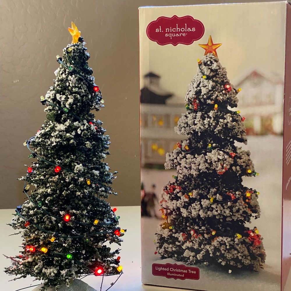 St. Nicholas Square Lighted Christmas Tree (illuminated)